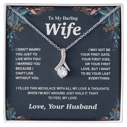 Valentine Gifts for Wife Necklace from Husband, Gifts for Wife from Husband, Valentine Gifts for Her Gifts Soulmate Message Card and Necklace Gift Box Gift Box Styles on Birthday, Wedding, Anniversary, Valentine Allruing Necklace