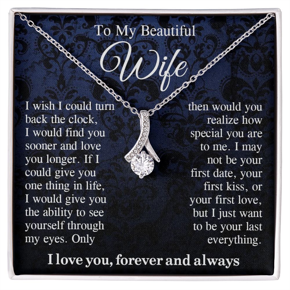 To My Beautiful Soulmate Necklace Gift For Her, Wife Gifts From Husband, Valentine Gifts For Wife From Husband To My Soulmate Necklace Message Card and Necklace Gift Box Gift Box Styles on Birthday, Wedding, Anniversary, Valentine Allruing Necklace