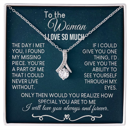 To The Woman Necklace Future Wife Gifts, Promise Necklace For Her, Fiance Gifts For Her, Valentine Birthday Gifts For Future Wife With Message Card Box LED, Soulmate Necklace For Women, To My Wife Necklace Allruing Necklace
