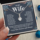 Couples Gifts Necklace To My Wife Necklace Anniversary Valentine Jewelry Romantic Gifts For My Wife Pendant Jewelry with Message Card and Box Necklaces for Women Valentines Day Happy Anniversary Wedding Present Allruing Necklace