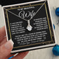 To My Beautiful Wife Necklace Gift for Her, Soulmate for Wife Valentine Gifts from Husband, Wedding Jewelry for Women, Soulmate Gifts, Message Card and Necklace Gifts Box Gift Box Styles on Birthday, Wedding, Anniversary, Valentine Allruing Necklace