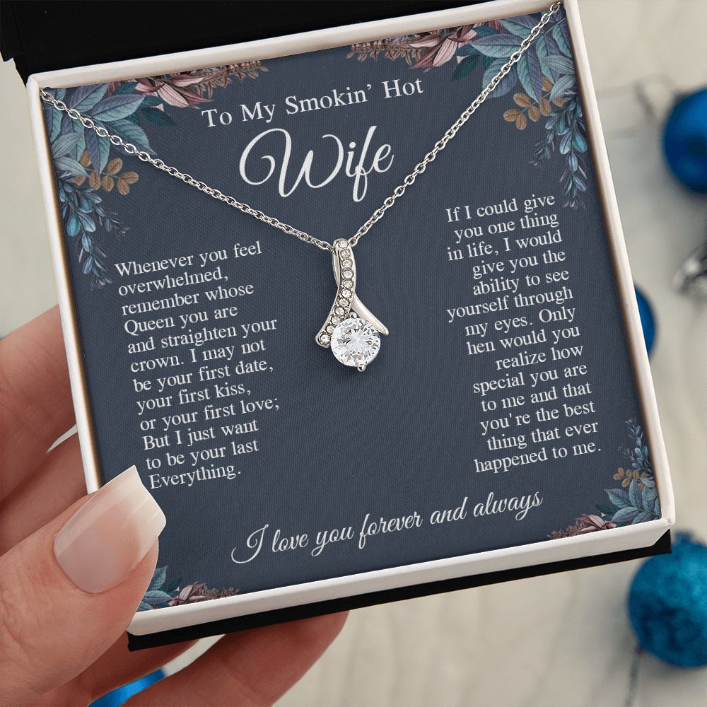 To My Beautiful Soulmate Necklace, Valentine Anniversary Jewelry Gifts for Women, Anniversary Gifts For Wife From Husband To My Wife Necklace Message Card and Necklace Gift Box Gift Box Styles on Birthday, Wedding, Anniversary, Valentine Allruing Necklace