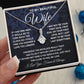 To My Beautiful Wife Necklace, Soulmate Jewelry For Women, Wife Necklace From Husband, Soulmate Gift For Her, To My Future Soulmate Necklace Message Card and Necklace Gift Box Gift Box Styles on Birthday, Wedding, Anniversary, Valentine Allruing Necklace