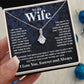 Couples Gifts Necklace To My Wife Necklace Anniversary Christmas Jewelry Romantic Gifts For My Wife Pendant Jewelry with Message Card and Box Necklaces for Women Valentines Day Happy Anniversary Wedding Present Allruing Necklace