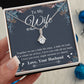 Valentine Gifts To My Soulmate Necklace Gift for Wife from Husband, Wife Anniversary Gifts, Gift for Soulmate Necklace Message Card and Necklace Gift Box Gift Box Styles on Birthday, Wedding, Anniversary, Valentine Allruing Necklace