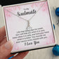 To My Soulmate Necklace for her Jewelry For Her Couples Gifts Necklaces For Soul Mate Christmas Jewelry, Love Knot Meaningful Necklace Message Card and Gift Box Styles on Birthday, Christmas, Anniversary Allruing Necklace