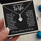 To My Beautiful Wife Necklace Gift for Her, Soulmate for Wife Birthday Gifts from Husband, Valentine for Women, Soulmate Gifts, Message Card and Necklace Gifts Box Gift Box Styles on Birthday, Wedding, Anniversary, Valentine Allruing Necklace