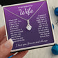 To My Beautiful Wife Necklace Gifts for Her, Soulmate for Wife Birthday Gifts from Husband, Valentine for Women, Soulmate Gifts, Message Card and Necklace Gifts Box Gift Box Styles on Birthday, Wedding, Anniversary, Valentine Allruing Necklace