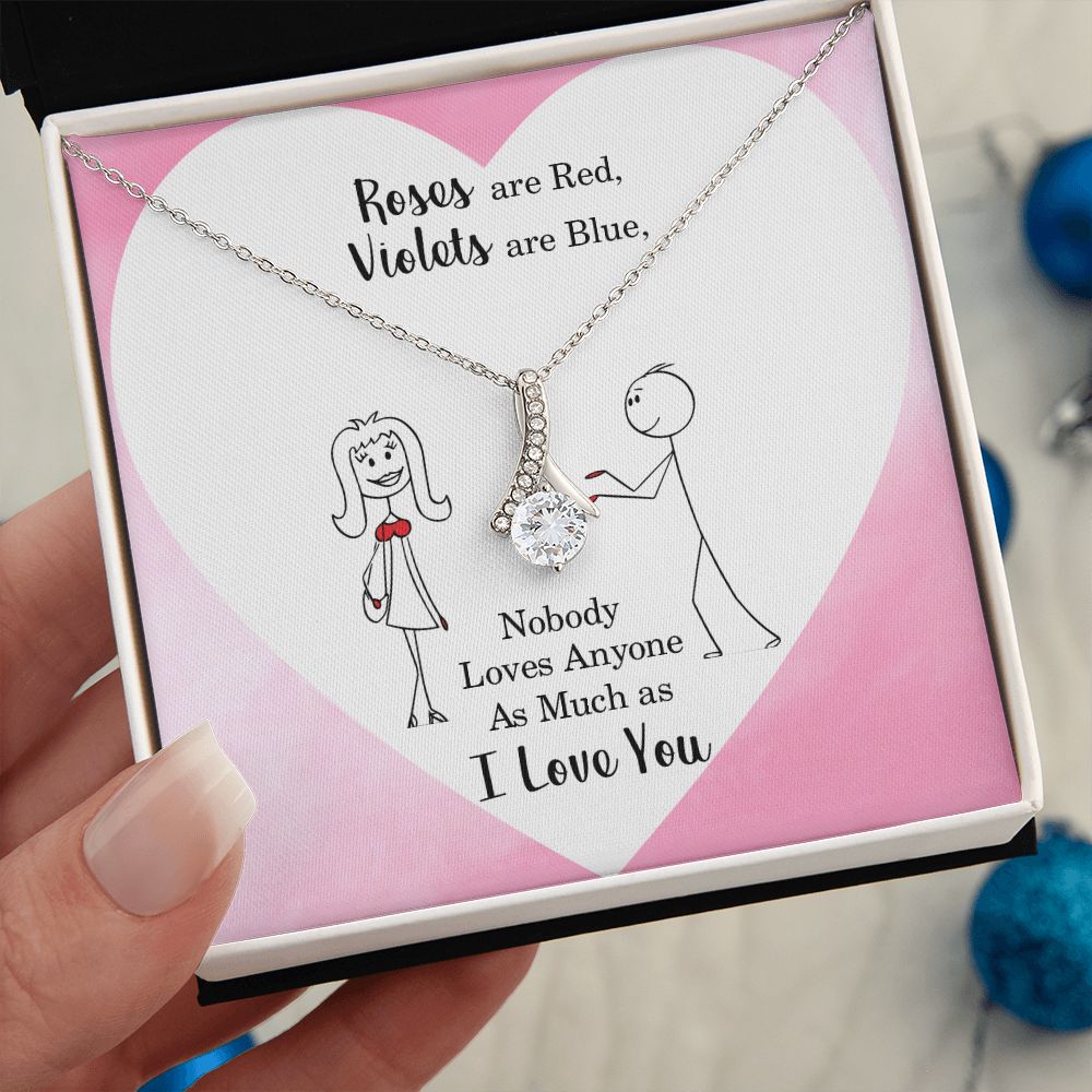 Couples Gifts Necklace To My Better Half Necklace Gifts For My Wife, Happy Anniversary My Love, Love Knot Meaningful Necklace Message Card and Gift Box Styles on Birthday, Christmas, Anniversary Allruing Necklace