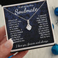 To My Beautiful Soulmate Necklace Gift for Her, Soulmate for Wife Birthday Gifts from Husband, Wedding for Women, Soulmate Gifts, Message Card and Necklace Gifts Box Gift Box Styles on Birthday, Wedding, Anniversary, Valentine Allruing Necklace