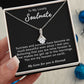 To My Lovely Soulmate Necklace Gift From Husband To My Badass Wife Pendant Valentine Jewelry with Message Card and Gift Box. Gift for Wife. Necklace Gift Set for Wife Necklace Gifts Box Gift Box Styles Allruing Necklace