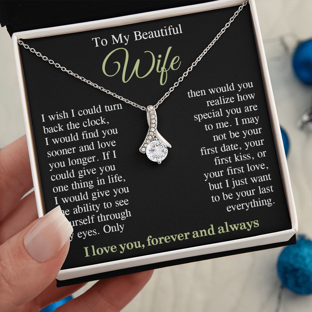 To My Beautiful Soulmate Necklace Gift for Her, Wife Gifts From Husband, Anniversary Gifts For Wife From Husband To My Soulmate Necklace Message Card and Necklace Gift Box Gift Box Styles on Birthday, Wedding, Anniversary, Valentine Allruing Necklace