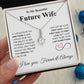 Future Wife Necklace My Last Everything, Promise Necklace For Her, Fiance Gifts For Her, Valentine Gifts For Future Wife With Message Card Box LED, Soulmate Necklace For Women, To My Wife Necklace copy Allruing Necklace