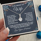 Wife Necklace Gifts from Husband, Anniversary Gifts for Wife from Husband, Wife Valentine Gifts from Husband, To My Wife Necklace Message Card and Necklace Gifts Box Gift Box Styles on Birthday, Wedding, Anniversary, Valentine Allruing Necklace