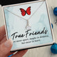 To My True Girlfriend Necklace, Brother to Sister, Birthday For Sister from Brother, Love Knot Meaningful Necklace Message Card and Gift Box Styles on Birthday, Christmas, Anniversary Allruing Necklace