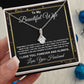 To My Beautiful Wife Necklace From Husband Pendant Jewelry with Message Card and Box Necklaces for Women Valentines Day Happy Anniversary Wedding Present for Birthday, Merry Christmas for Wife Allruing Necklace