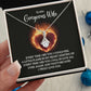 Couples Gifts, To My Gorgeous Wife Necklace Gifts From Husband, Wedding Anniversary Jewelry For Wife From Husband, Wife Birthday From Husband, To My Soulmate Message Card and Gift Box styles On Birthday, Christmas, Anniversary  Allruing Necklace