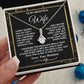 Wife Necklace Gifts from Husband, Gifts for Wife Valentine from Husband, Necklaces for Wife from Husband to My Wife Message Card and Necklace Gift Box Gift Box Styles on Birthday, Christmas, Wedding, Anniversary, Valentine Allruing Necklace