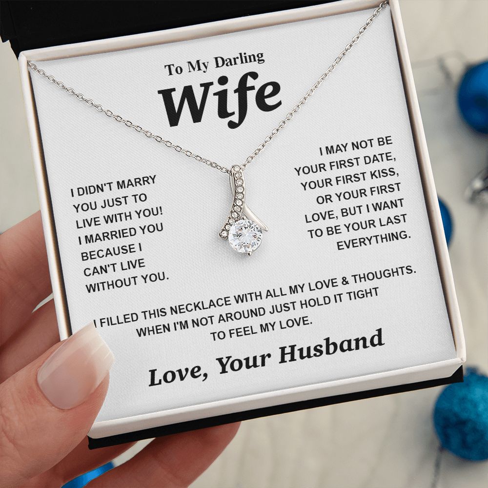 Valentine Gifts for Wife Necklace from Husband- Gifts for Wife from Husband, Birthday Gifts for Her Gifts Soulmate Message Card and Necklace Gift Box Gift Box Styles on Birthday, Wedding, Anniversary, Valentine Allruing Necklace