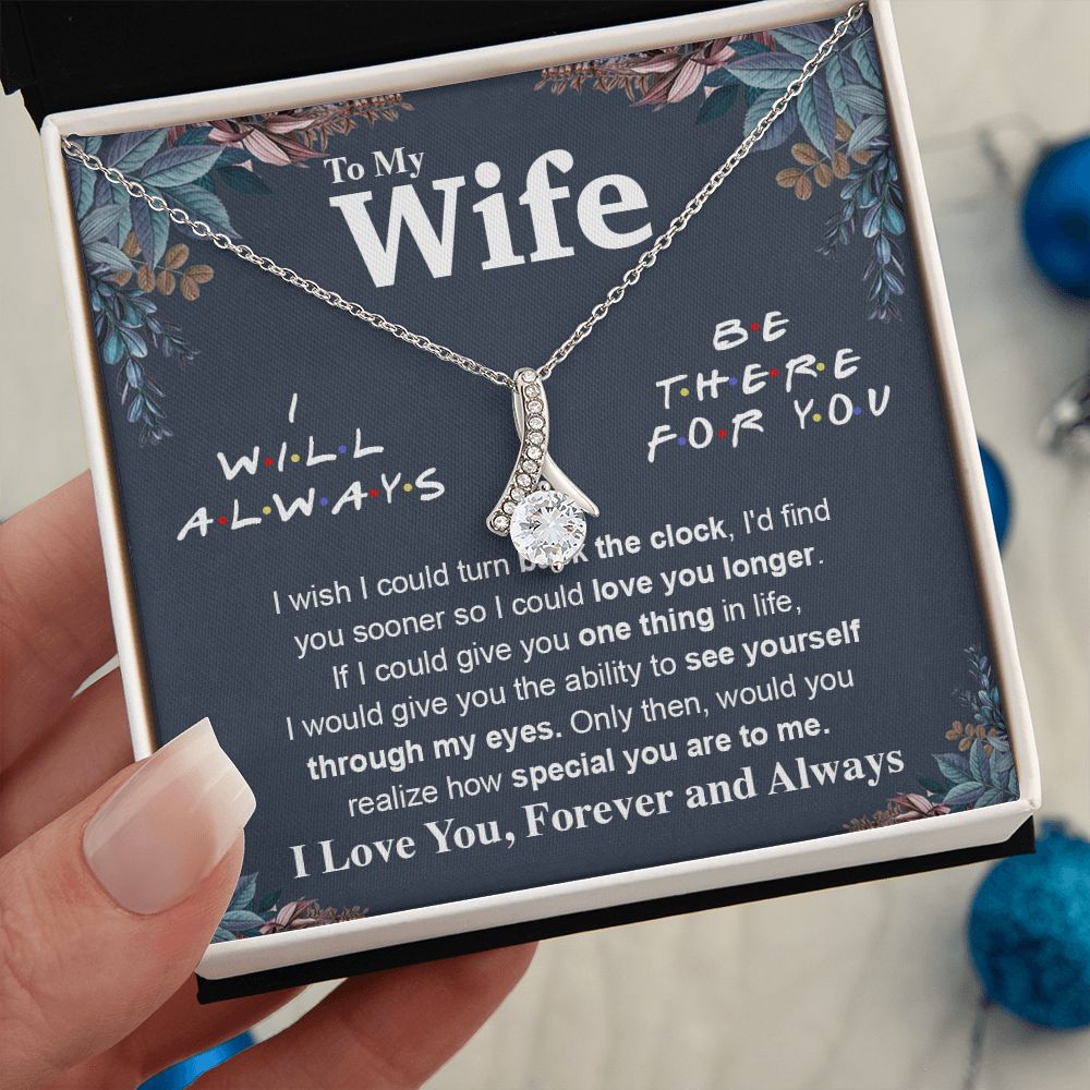 To My Wife Necklace To My Future Wife Necklace Gifts, Promise Necklace For Her, Fiance Gifts For Her, Anniversary Necklace Gifts For Soulmate From Husband With Message Card Box LED, Soulmate Necklace For Women, To My Wife Necklace Allruing Necklace