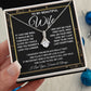 To My Beautiful Wife Necklace, Soulmate Jewelry For Women, Wife Necklace From Husband, Soulmate Gifts For Her, To My Future Soulmate Necklace Message Card and Necklace Gifts Box Gift Box Styles on Birthday, Wedding, Anniversary, Valentine Allruing Necklac