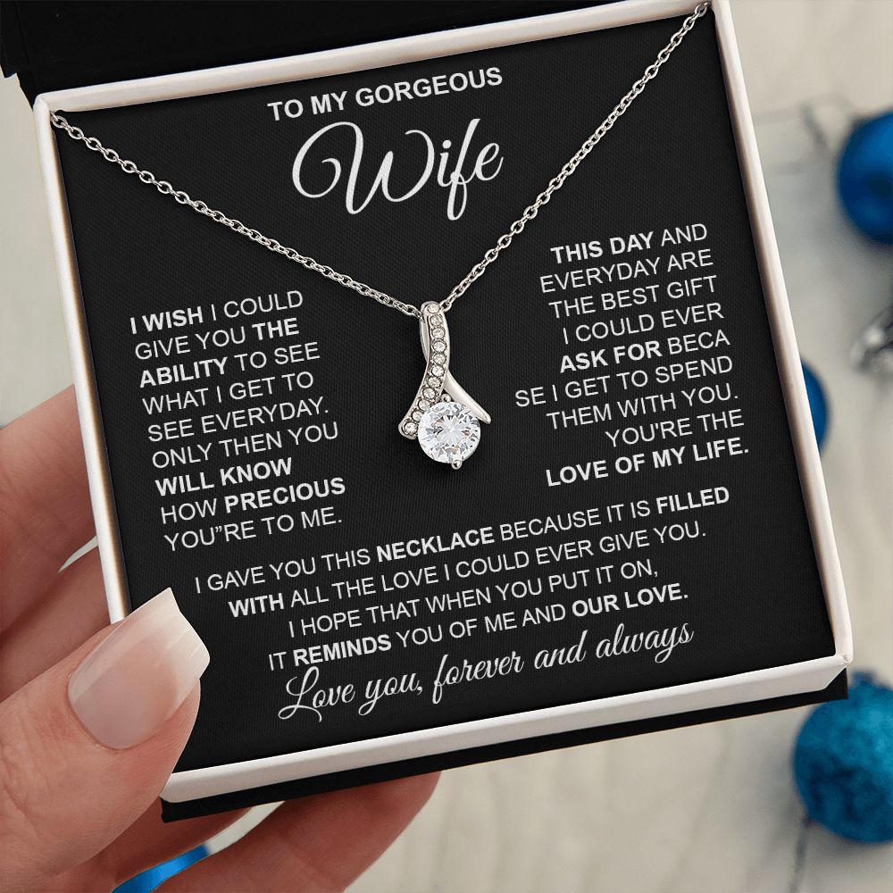 to My Wife Necklace from Husband, Necklaces for Wife from Husband, to My Soulmate Necklace for Women, Soulmate Jewelry for Wife Valentine Jewelry Gifts for Wife Birthday Gifts from Husband Allruing Necklace