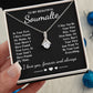 To My Beautiful Soulmate Necklace Gifts, Soulmate for Wife Birthday Gifts from Husband, Valentine for Women, Soulmate Gifts, Message Card and Necklace Gifts Box Gift Box Styles on Birthday, Wedding, Anniversary, Valentine Allruing Necklace