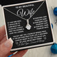 To My Beautiful Wife Necklace Gift for Her, Soulmate for Wife Birthday Gifts from Husband, Valentine Jewelry for Women, Soulmate Gifts, Message Card and Necklace Gifts Box Gift Box Styles on Birthday, Wedding, Anniversary, Valentine Allruing Necklace