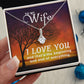 Birthday For Wife, Love Necklace Gifts For Wife From Husband, To My Soulmate Necklace For Women, To My Wife Necklace Wedding Anniversary, Love Knot Meaningful Necklace Message Card and Gift Box Styles on Birthday, Christmas, Anniversary Allruing Necklace