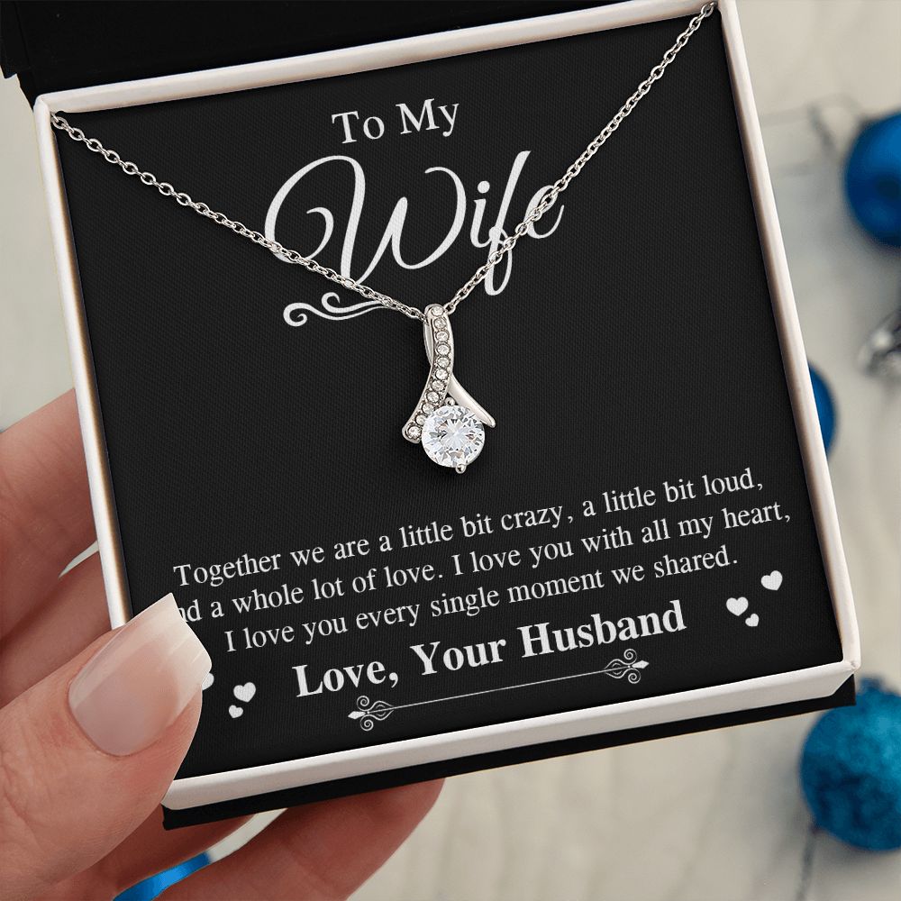 Valentine To My Soulmate Necklace Gifts for Wife from Husband, Wife Anniversary Gifts, Gift for Soulmate Necklace Message Card and Necklace Gift Box Gift Box Styles on Birthday, Wedding, Anniversary, Valentine Allruing Necklace