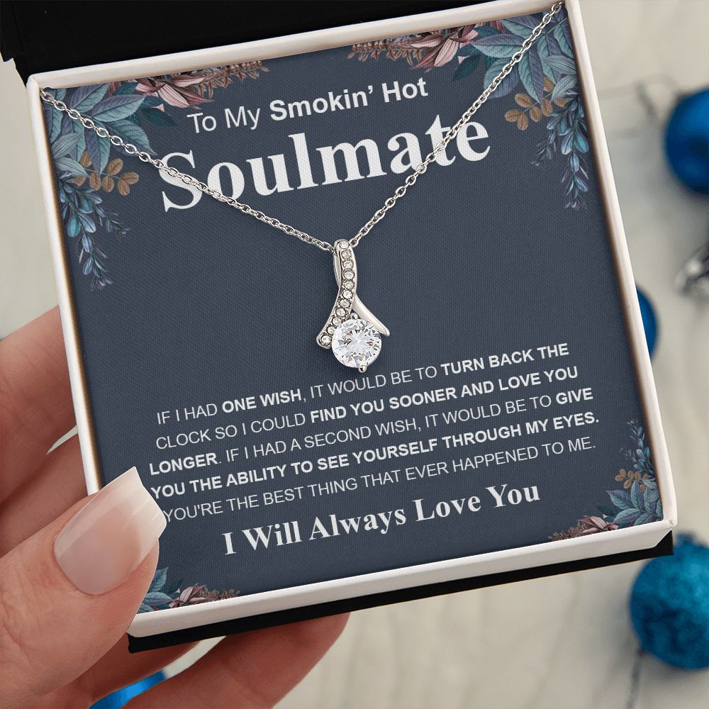 Gifts For Soulmate Birthday Gifts From Husband Necklace Valentines Day, Necklace for Future Soulmate, Wedding Birthday Jewelry for Wife Necklace Gifts from Husband - Soulmate Gift Necklace with Message Card and Gift Box Allruing Necklace