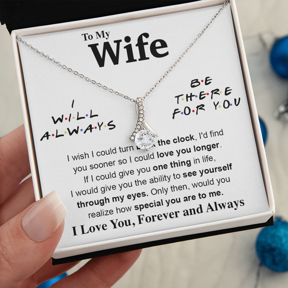 To My Wife Necklace To My Future Wife Gifts, Promise Necklace For Her, Fiance Gifts For Her, Valentine Gifts For Soulmate From Husband With Message Card Box LED, Soulmate Necklace For Women, To My Wife Necklace Allruing Necklace