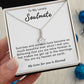 To My Lovely Soulmate Necklace Gift From Husband To My Badass Wife Pendant Anniversary Jewelry with Message Card and Gift Box. Gift for Wife. Necklace Gift Set for Wife Necklace Gifts Box Gift Box Styles Allruing Necklace
