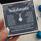 Couples Gifts Necklace To My Soulmate Necklace Anniversary Valentine Jewelry Romantic Gifts For My Wife Pendant Jewelry with Message Card and Box Necklaces for Women Valentines Day Happy Anniversary Wedding Present Allruing Necklace