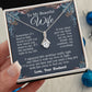 Wife Necklace from Husband, Valentine Romantic Gift for Wife from Husband to My Wife Necklaces for Wife Birthday Gifts, Wife Jewelry Necklace Message Card and Necklace Gift Box Gift Box Styles on Birthday, Wedding, Anniversary, Valentine Allruing Necklace