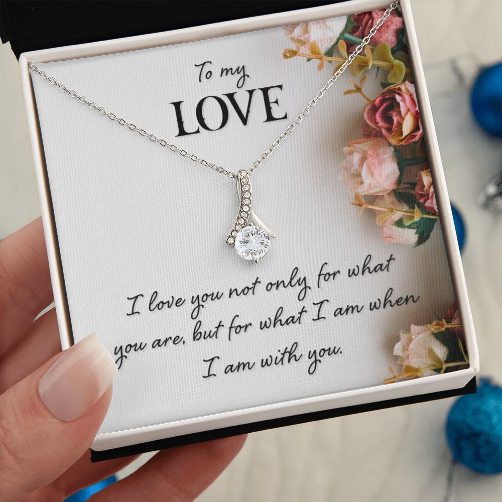 To My Love Necklace I Love You Not Only Gifts For Her Unique Necklaces For Wife From Valentines Day Anniversary Birthday For Her, Love Knot Meaningful Necklace Message Card and Gift Box Styles on Birthday, Christmas, Anniversary Allruing Necklace