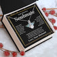 Soulmate Necklace Gift From Husband To My Badass Wife Valentines Days Anniversary Jewelry with Message Card and Gift Box. Gift for Wife. Necklace Gift Set for Wife Message Card and Necklace Allruing Necklace