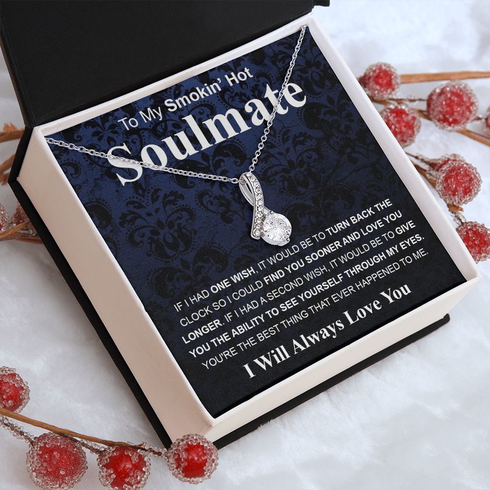 Gifts For Soulmate Birthday Gifts From Husband Necklace Valentines Day, Necklace for Future Soulmate, Wedding Valentine Jewelry for Wife Necklace Gifts from Husband - Soulmate Gift Necklace with Message Card and Gift Box Allruing Necklace