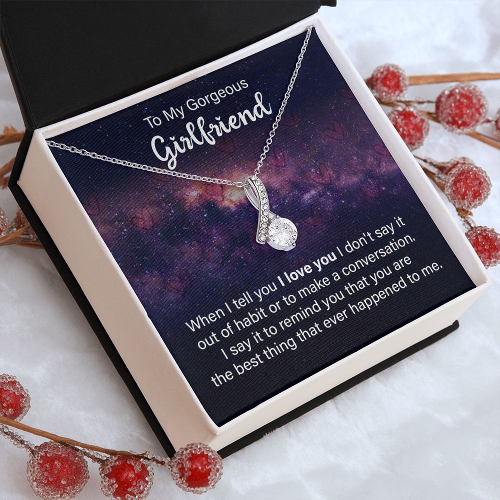 Couples Gifts, Gorgeous Girlfriend Necklace Gifts From Husband, Wedding Anniversary Jewelry For Wife From Husband, Wife Birthday From Husband, To My Soulmate Message Card and Gift Box styles On Birthday, Christmas, Anniversary  Allruing Necklace