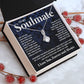 Couples Gifts Necklace To My Soulmate Necklace Anniversary Christmas Jewelry Romantic Gifts For My Wife Pendant Jewelry with Message Card and Box Necklaces for Women Valentines Day Happy Anniversary Wedding Present Allruing Necklace