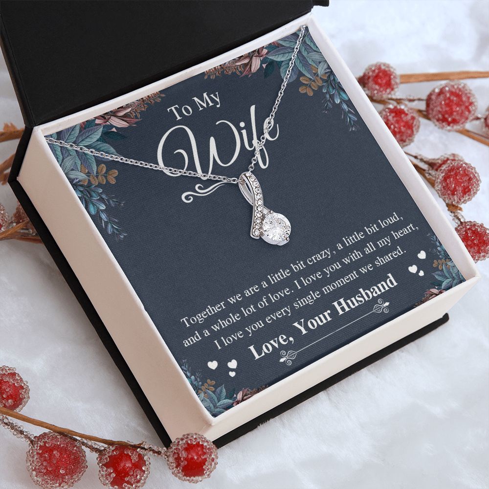 Valentine Gifts To My Soulmate Necklace Gift for Wife from Husband, Wife Anniversary Gifts, Gift for Soulmate Necklace Message Card and Necklace Gift Box Gift Box Styles on Birthday, Wedding, Anniversary, Valentine Allruing Necklace