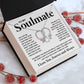 Couples Gifts Necklace To My Soulmate Necklace Valentine Christmas Jewelry Romantic Gifts For My Wife Pendant Jewelry with Message Card and Box Necklaces for Women Valentines Day Happy Anniversary Wedding Present Allruing Necklace