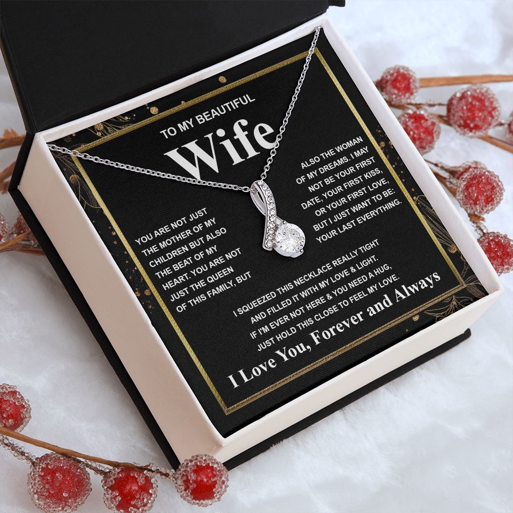 Gifts For Wife Birthday Gifts From Husband Necklace Valentines Days, Necklace for Future Soulmate, Valentine Wedding Jewelry for Wife Necklace Gifts from Husband - Soulmate Gift Necklace with Message Card and Gift Box Allruing Necklace