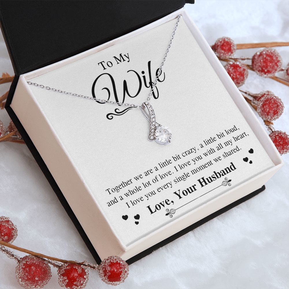 Valentine To My Soulmate Necklace Gifts for Wife from Husband, Soulmate Anniversary Gifts, Gift for Soulmate Necklace Message Card and Necklace Gift Box Gift Box Styles on Birthday, Wedding, Anniversary, Valentine Allruing Necklace