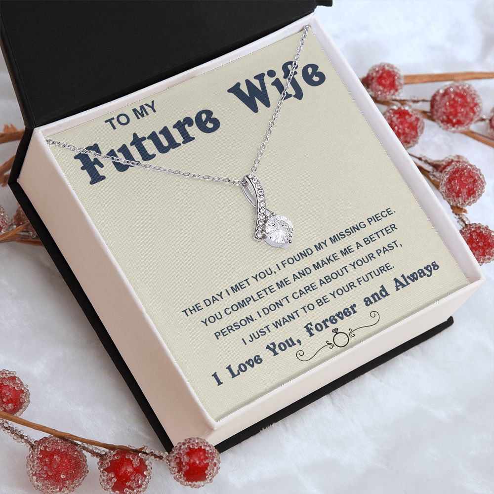 Soulmate Necklace For Women, Soulmate Gifts For Her, Future Wife Necklace, Necklaces For Girlfriend, To My Wife Necklace, Wife Necklace From Husband, Necklace Message Card and Gift Box Styles on Birthday, Christmas, Valentine Allruing Necklace