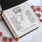 To My Beautiful Wife Necklace Gift for Her, Soulmate for Wife Birthday Gifts from Husband, Anniversary for Women, Soulmate Gifts, Message Card and Necklace Gifts Box Gift Box Styles on Birthday, Wedding, Anniversary, Valentine Allruing Necklace