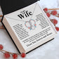 Couples Gifts Necklace To My Wife Necklace Valentine Christmas Jewelry Romantic Gifts For My Wife Pendant Jewelry with Message Card and Box Necklaces for Women Valentines Day Happy Anniversary Wedding Present Allruing Necklace