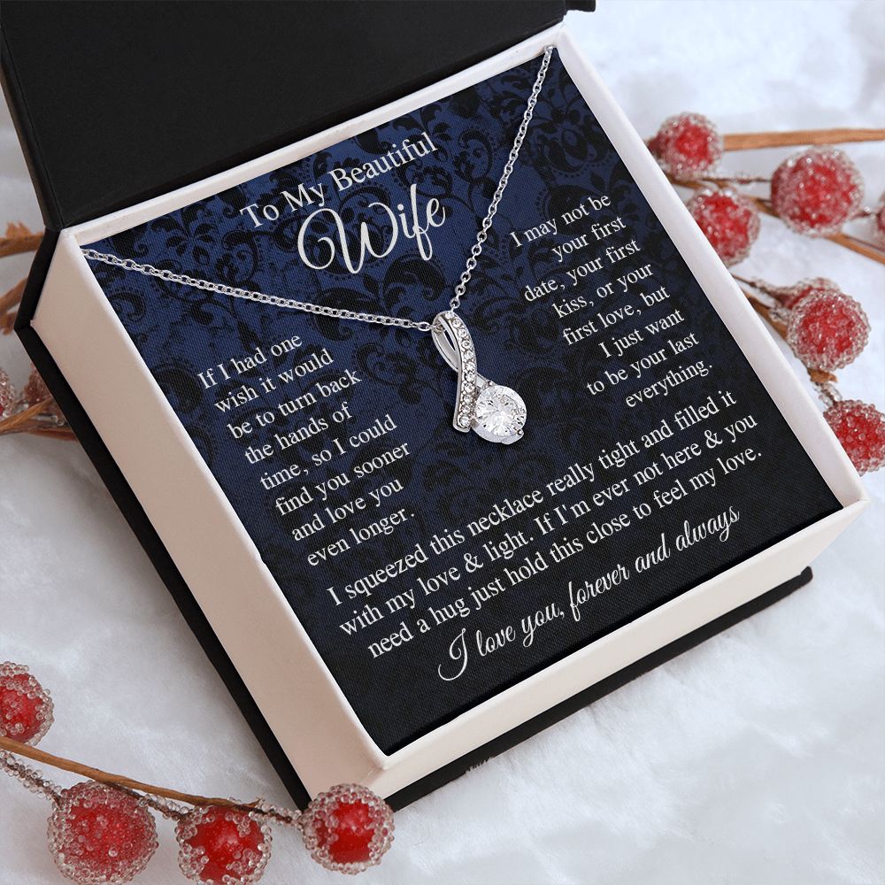 Wife Necklace Gift for Her, Soulmate Jewelry, Necklace for Future Soulmate, Valentine Anniversary Jewelry for Wife Necklace Gift from Husband - Soulmate Gift Necklace with Message Card and Gift Box Allruing Necklace