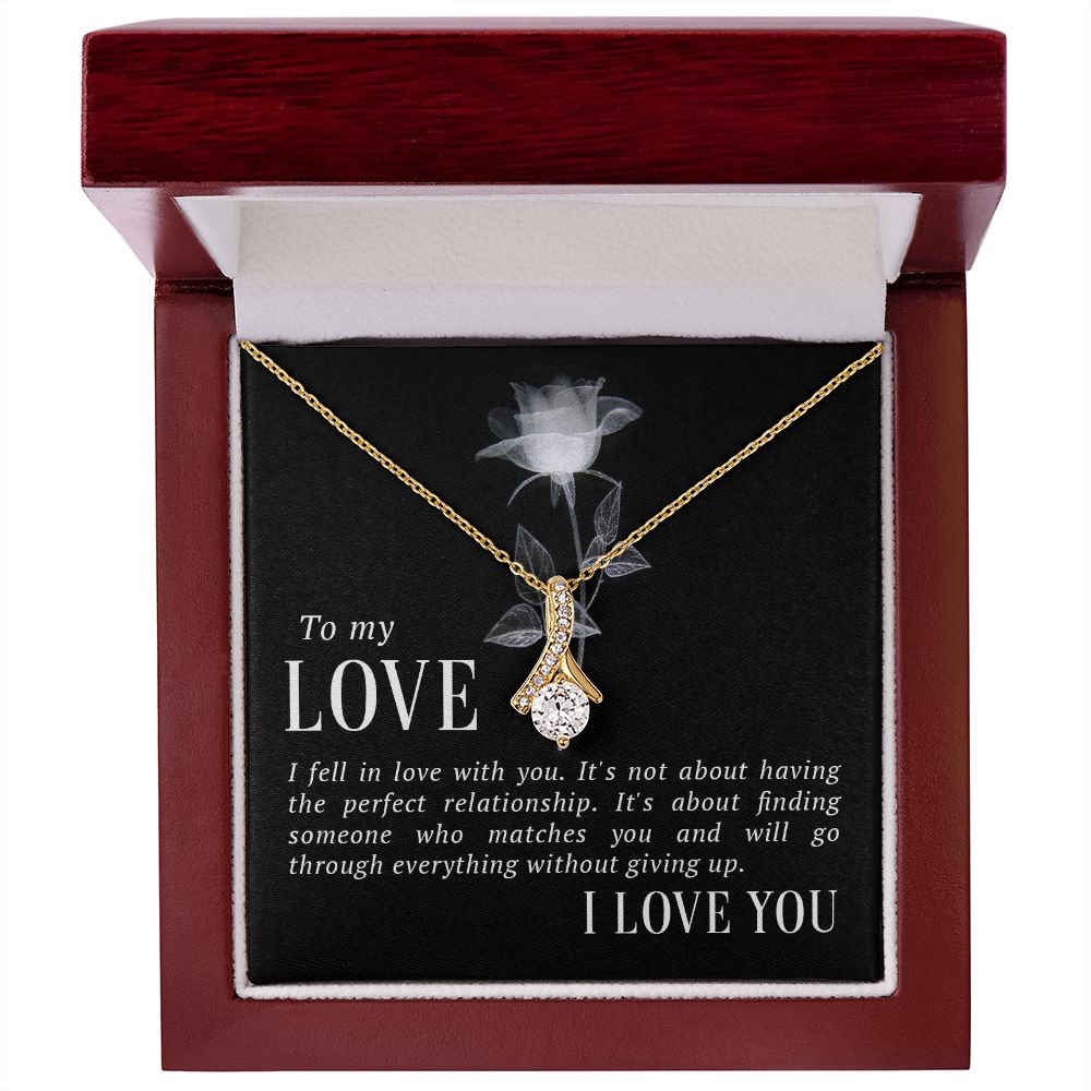 The Love Knot Necklace To My Love Knot Necklace, Happy First anniversary, Unique Gift from Husband, Best Jewelry for Wife, Necklace Message Card and Gift Box Styles on Birthday, Christmas, Anniversary  Allruing Necklace