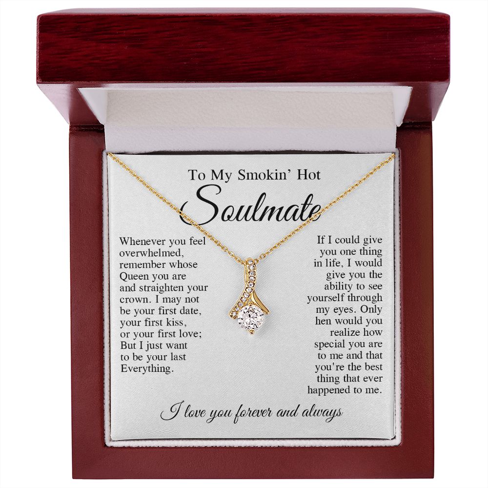 To My Smokin Hot Wife Necklace, Wedding Anniversary Jewelry for Women, Anniversary Gifts For Wife From Husband To My Wife Necklace Message Card and Necklace Gift Box Gift Box Styles on Birthday, Wedding, Anniversary, Valentine Allruing Necklace